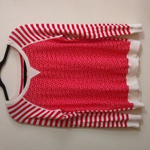 FWB Flowers And Stripes Sweat Style Top M